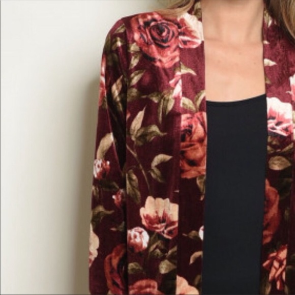 Floral Velour Duster - Picture 4 of 6